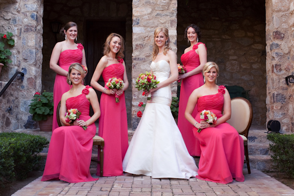 Salmon color bridesmaid outlet dresses